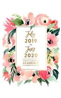 July 2019 to June 2020 Weekly & Monthly Academic Splendid Planner