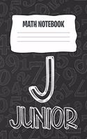 Math Notebook: A 6x9 Inch Matte Softcover Paperback Notebook Journal With 120 Blank Grid Quad Pages - Graph Paper (4x4) -High School Junior 11th Grade