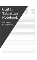 Guitar Tablature Notebook 120 Pages 8.5 x 11 inches