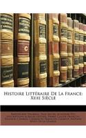 Histoire Littéraire De La France