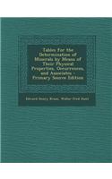 Tables for the Determination of Minerals by Means of Their Physical Properties, Occurrences, and Associates - Primary Source Edition