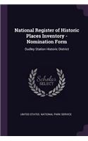 National Register of Historic Places Inventory - Nomination Form