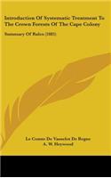 Introduction Of Systematic Treatment To The Crown Forests Of The Cape Colony
