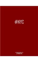 Notebook for Cornell Notes, 120 Numbered Pages, #NYC, Burgundy Cover: For Taking Cornell Notes, Personal Index, 8.5"x11", Hashtag Series, Genius Edition