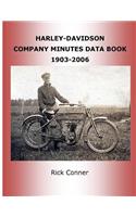 Harley-Davidson Company Minutes Data Book 1903-2006