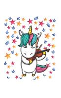 Stars Violine Music Unicorn Notebook