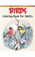 Birds Coloring Book For Adults: Bird Lovers Coloring Book with 45 Gorgeous Peacocks, Hummingbirds, Parrots, Flamingos, Robins, Eagles, Owls Bird Designs and More! - Relaxing Bird C