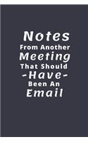 Notes From Another Meeting That Should Have Been An Email