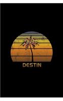Destin: Christmas Journal Notebook With Retro Florida Sunset. Complete Shopping Organizer Holiday Food Meal Party Planner Budget Expense Tracker With Soft C