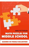 Math Puzzles For Middle School: Kakuro 7x7 Puzzle Collection