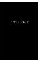 Notebook: Unlined Notebook - Blank Journal (6 x 9 inches) - 100 pages, Glossy Black Cover