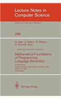 Mathematical Foundations of Programming Language Semantics