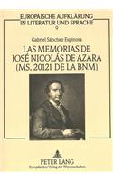 Las Memorias de José Nicolás de Azara (Ms. 20121 de la Bnm)