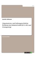 Organisations- und haftungsrechtliche Probleme der Einheits-GmbH & Co. KG und Lösungswege