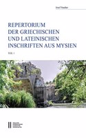 Repertorium Der Griechischen Und Lateinischen Inschriften Aus Mysien