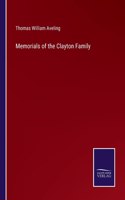 Memorials of the Clayton Family