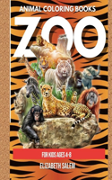 Zoo Animal Coloring Book for Kids Ages 4-8