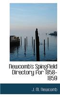 Newcomb's Spingfield Directory for 1858-1859