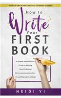 How to Write Your First Book
