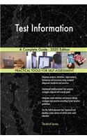 Test Information A Complete Guide - 2020 Edition