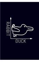 Rabbit-Duck: 6x9 120-page lined and blank notebook journal notepad scribble book diary workbook for philosophers