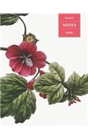 Dot Grid Notes 110 Pages: Vintage Floral Premium Notebook for Professionals and Students, Teachers and Writers - Vintage Botanical Drawing Red Raspberry Blossoms