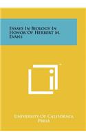 Essays in Biology in Honor of Herbert M. Evans