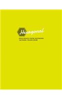 Hexagonal Grid/Graph Paper Notebook, 160 Pages, Yellow Cover: Hexagonal Series, 8.5"x11", For Graphs, Gaming, Notes, Sketching, Mapping and More