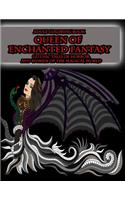 Adult Coloring Book Queen of Enchanted Fantasy Gothic Tales of Horror