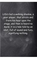 Shakespeare Quote Journal Macbeth Life Sound Fury Chalkboard: (Notebook, Diary, Blank Book)