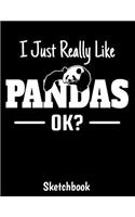 I Just Really Like Pandas Ok Sketchbook