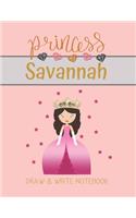 Princess Savannah Draw & Write Notebook