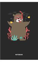 Notebook: Snorkeling Bear Themed Notebook (6x9 inches) ideal Snorkel Journal. Perfect as a Coral Summer Vacation Book for every Diver or Diving, Underwater, W