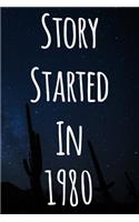 Story Started In 1980: The perfect gift for a birthday - unique personalised journal!