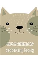 cute animals coloring book: Adorable Animal Designs, funny coloring pages for kids, children(5 Teens Design)
