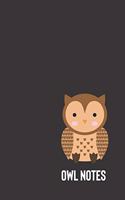 owl notes: small lined Woodland Animals Notebook / Travel Journal to write in (6'' x 9'') 120 pages