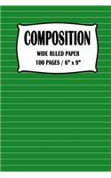 Composition Wide Ruled Paper Notebook