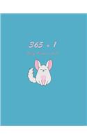 365 + 1 Daily Planner: Adorable Teal Cover with a Lovely Chinchilla / One Day per Page / Everyday Time Schedule Planning - Trackers, Task Lists, Goals and Gratitude Sectio