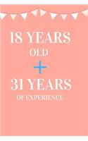 18 Years Old + 31 Years of Experience