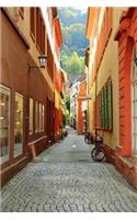 Orange Buildings, Narrow Alley in Heidelberg, Germany Journal: Take Notes, Write Down Memories in this 150 Page Lined Journal