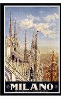 Milano (Milan) Italy - Notebook/Journal: 6x9 Inches, 100 Pages - Journal Lined