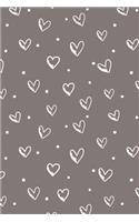 Cute Hearts Notebook: 2: 6 x 9 180 Pages Notebook: Notebook Journal: Notebook Lined