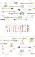 Notebook: Cute Arrows Pattern Journal For Girls: (6X9 Native American Theme Notebook)