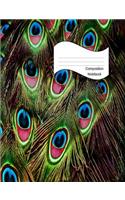 Composition Notebook: College Ruled Blank Lined Journal Diary Beautiful Peacock Cover