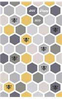 Bee Happy 2019: Monthly and Weekly Diary 2019 (Also Dec 2018) with Yearly Overviews, Monthly Calendars and Weekly 2-Page Horizontal Layout, Notes, Lists (Monday Sta