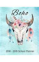 Boho: 2018-2019 School Diary and Planner 2 Pages a Week 8x10: 2018-2019 School Diary and Planner 2 Pages a Week 8x10