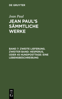 Jean Paul's Sämmtliche Werke, Band 7, Zweite Lieferung. Zweiter Band