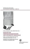 Quellen Zur Verfassungsgeschichte Der Universitat Greifswald. Band 3