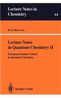 Lecture Notes in Quantum Chemistry II