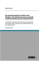 Die gesellschaftliche Funktion der Religion